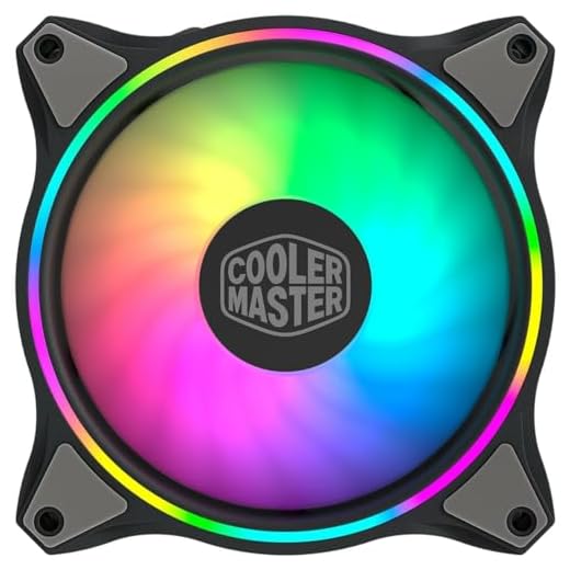 CoolerMaster MasterFan MF120 Halo 3-in-1 Double Ring addressable RGB Lighting 120mm 3 pakcs of Independent Control LED PWM Static Pressure Suitable for Computer Cases and Liquid radiators