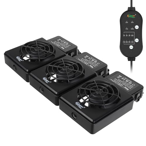 hygger Adjustable Speed Aquarium Cooling Fan, Quiet Fish Tank Cooler