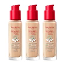 3 x Bourjois Healthy Mix Clean and Vegan Foundation 30ml - 51W Light Vanilla