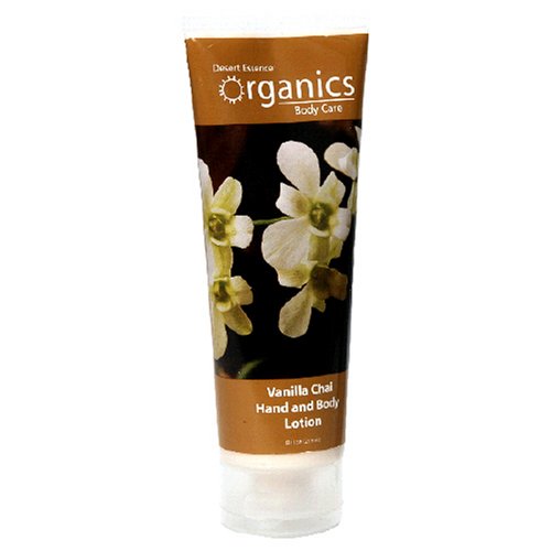 Desert Essence Organics Body Care Hand and Body Lotion, Vanilla Chai, 8-Ounces (Pack of 3)