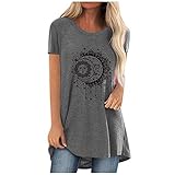 longshirt mit spitze rot T Shirt Damen Sommer Tunika Top Druck Punkte Kurzarm Oberteil Elegante Rundhals Kurzarmshirt Mode Bluse Tops Große Größe Sommer Oberteil Damen T Shirt Top Bluse-Frauen Mädchen Blätter Druck Kurzarm T-Shirt Casual Rundhals Tank Tops Tunika Blusen Tees Sweatshirt Pullover Hemd Damen Flowy V Ausschnitt Doppel Spaghettiträger Tank Tops Camisole Shirts Top Damen Sommer Blumen Ärmelloses Shirt Locker Oberteile Bluse Tunika Tank Top