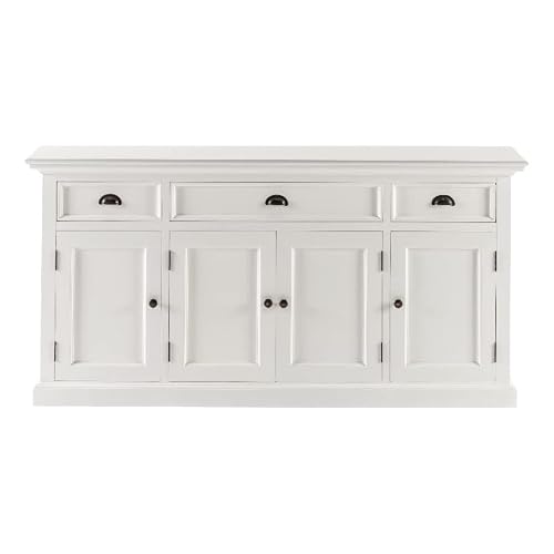 Novasolo Halifax Mahogany Wood Buffet Buffet Console Table In White #TOP20