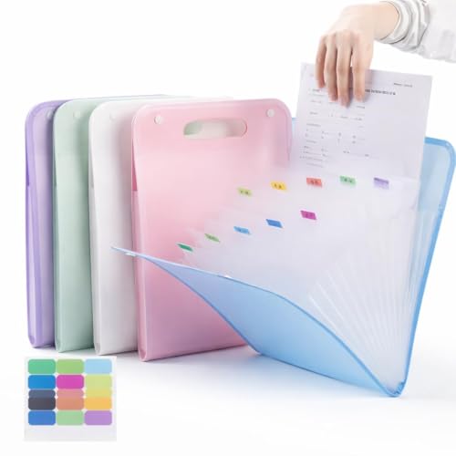 Image of 13-Layer A4 Paper File Folder - Expandable Accordion Document Organizer for Office, School, Hospital file, Bank & Home Use, Durable MultiColor Vertical Storage Bag for Students & Professionals