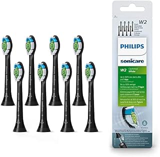 Główki szczoteczki sonicznej Philips Sonicare Original W2 Optimal White Standard  opakowanie 8 sztuk w kolorze czarnym (model HX6068/13)