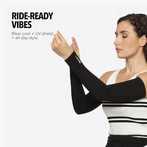 Image of Boldfit Arm Sleeves for Men & Women UV & Sun Protection Hand Cover Sleeves for Boys & Girls for Running, Bike Riding & Outdoor Use - 1 Pair