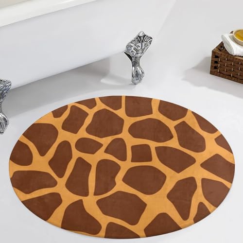 Alfombra pequeña lavable de jirafa que soluciona la limpieza 6
