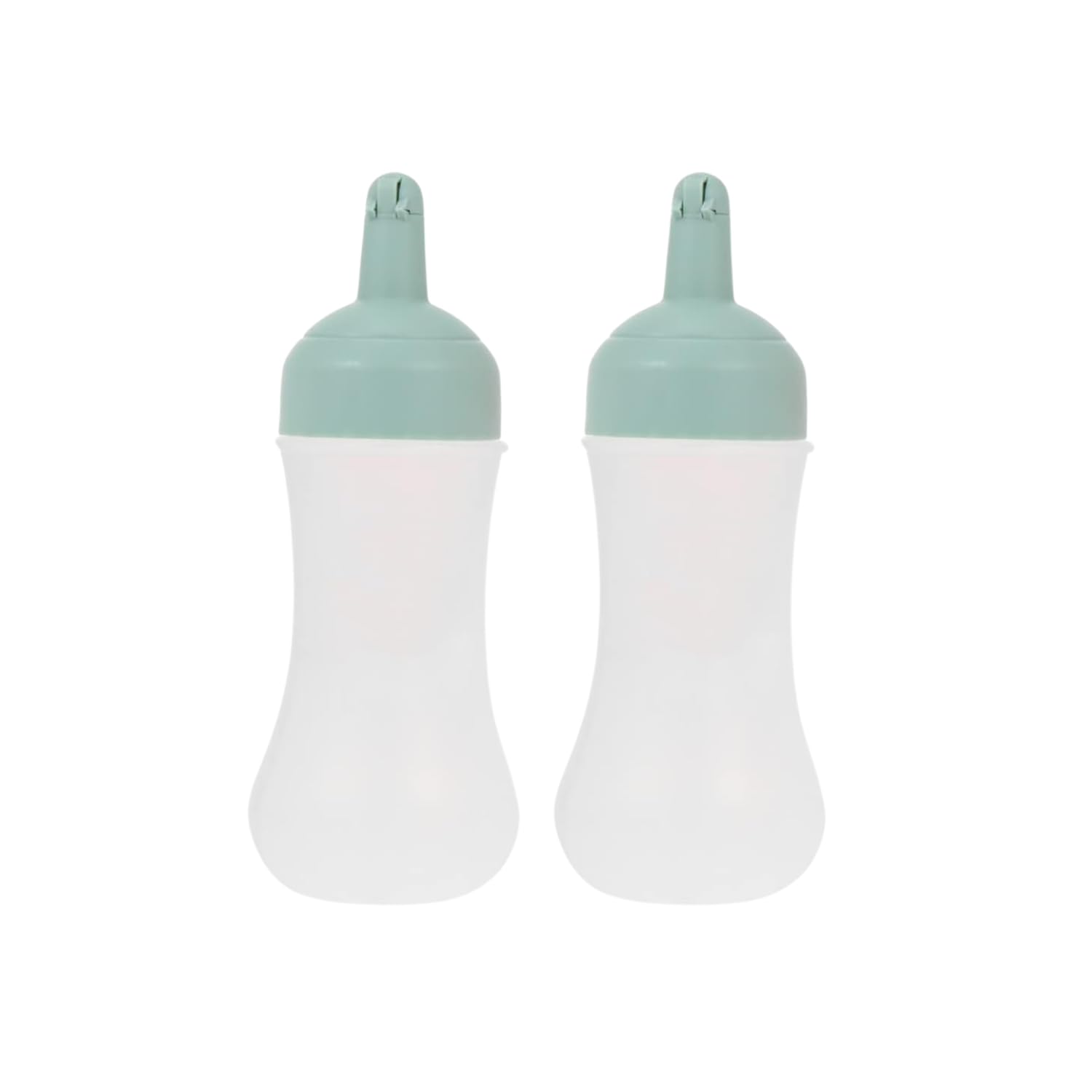280 ML Kitchen Translucent Plastic Ketchup Squeeze Bottle, Chef’s Condiment Dispenser For Sauce Vinegar Oil Cruet Bottles - (2Pcs, Green)
