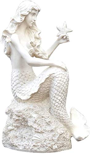 Statue de sirène pour bord de piscine et terrasse, ambiance plage dans votre jardin