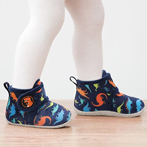 Leisfit LF-A03KDMX-BDINOSAUR-152 Toddler Slippers Boys Girls House Slippers Kids Winter Boots Warm Lightweight House Shoes thumb #6