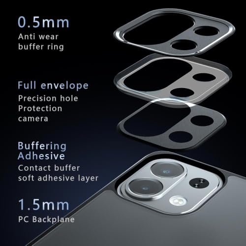 Image of Matte PC + TPU Back Cover Case for Oppo K13 5G, Air Bag Protection, Anti-Fingerprint, Camera Protection, Never Turns Yellow, Micro Arc Edge, Black