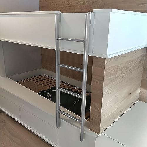 Escalera corta de metal H H para literas de dormitorio con ganchos 2