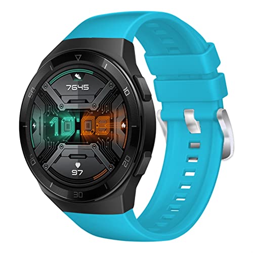 La mejor selección de huawei gt sport los mejores 5. 50 EEOMOik Sport - Correa de silicona original de 22 mm para Huawei Watch GT 2e reloj inteligente de repuesto GT2e (color: negro verde, tamaño: para Huawei GT2e)