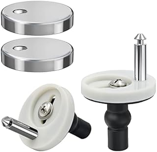 2 Pack Toilet Seat Fittings- Universal Top Fittings Toilet Seat Hinges- Quick Release Soft Close Toilet Seat Hinges WC Toilet Blind Holes