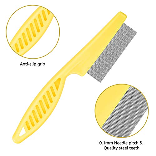 BENSEAO Flea Comb for Cats Dog Comb Lice Comb Metal Teeth Durable Tear Stain Dog Combs Remove Float Hair Combing Tangled⦠- Image 4