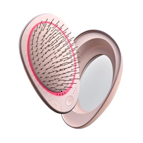 WAVE WAVE EMS Brush Air Mini (ピンクゴールド) WAVE WAVE クッションブラシ EMS マイナスイオン美髪 LED 光エステ 頭皮ケア 美容 ヘアケア ブラッシュエアー ブラシエアー ウェイブウェイブ