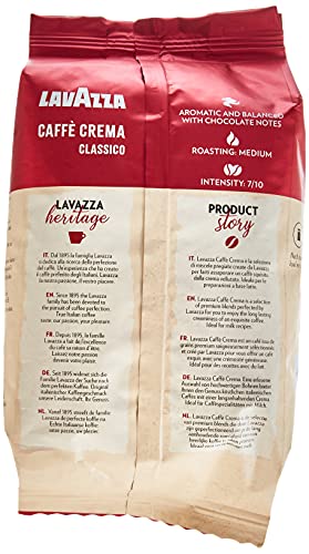 Lavazza Espresso Italiano Aromatico Kaffeebohnen, 1kg & Caffè Crema Classico, 1kg-Packung, Arabica und Robusta, Mittlere Röstung - Image 7