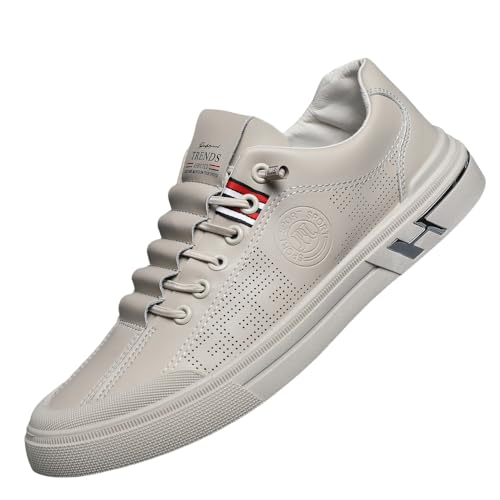 Men's Casual Board Shoes | Soft Leather Sole with Breathable Upper & Fashionable Low-Top Design for Daily Wear