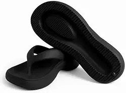 CORFLY Chinelo de dedo Sandália Feminina EVA Macio Ortopédico Nuvem Anabela Anti Chulé Confortável