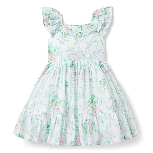 Janie and Jack Girls White Floral Dress (Toddler/Little Big Kids)