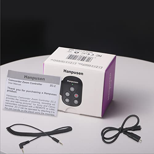 Camcorder Remote Control Zoom Controller Compatible With Lanc Or Remote Jack (2.5 Mm) For Canon Xa50 Xa55 Xa40 Xf405 G60 G50 G40 G30 G26 G21 G30 G20 Camcorder/Sony Nx80, Nx3, Nx100, Nx200 #TOP6