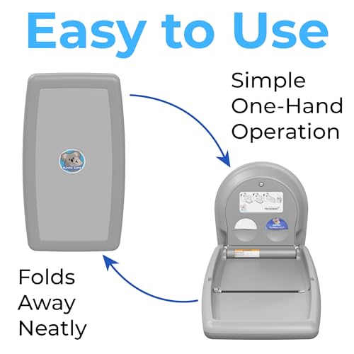 Image of Koala Kare Surface-Mounted Horizontal Baby Changing Station, Model KB300-01 (Grey)