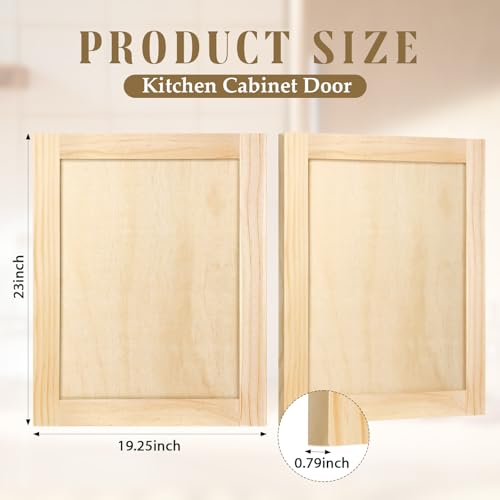 Cinnvoice 2 Pcs 19.5'' W x 23'' H Unfinished Pine Kitchen Cabinet Door by Cinnvoice - Used condition - Image 2