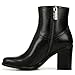 Naturalizer Womens Kalina Bootie Fashion Ankle Boot Black Leather 7.5 WW
