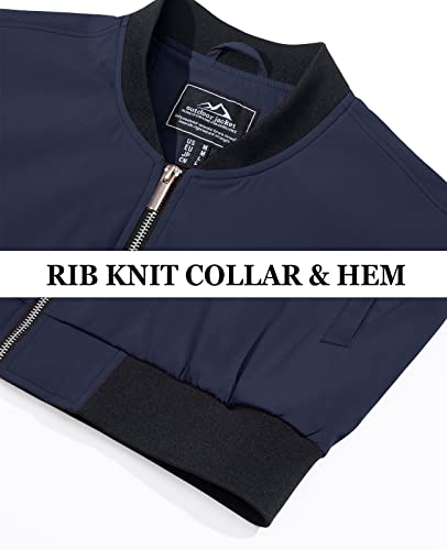 Magcomsen Lightweight Jackets For Men Full Zip Windbreaker Jackets For Men Bomber Jacket Lightweight Casual Jacket Navy L #TOP3