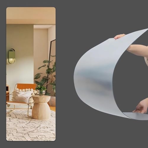 YIJOFU 姿見 全身 軽量 アクリルどこでも貼れる割れない鏡 全身鏡 姿見鏡 割れない 割れない鏡 壁掛け ミラー 穴あけ不要 飛散防止 取り付け簡単 風呂 浴室 (40x60cm)