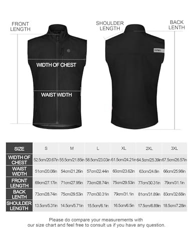 Image of Men's Windproof Vest Lightweight Casual Fleece-lined Softshell Sleeveless Jacket for Travel Hiking Running Golf
