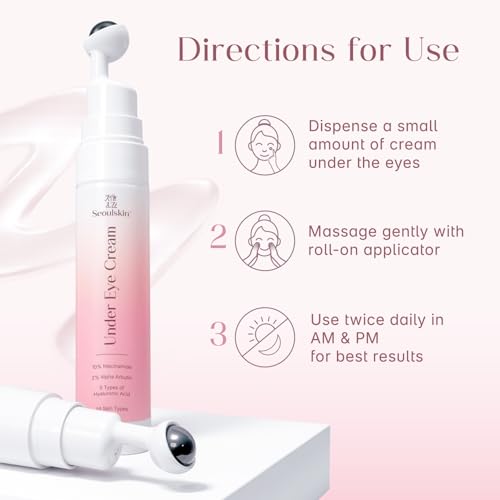 Image of Seoulskin Under Eye Cream + Kojic & Rice Water Soap (Pack of 3) Combo for Dark Circles, Puffiness, Wrinkles, Pigmentation & Tan Removal with Niacinamide, Arbutin for Glowing Skin for Men & Women