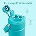 ENCOOL Insulated Water Bottle with Straw Stainless Steel Water Bottle, Leak-Proof, BPA-Free, Double Wall Vacuum Keeps Cold for 24 Hours for Sports, Travel, School (26 oz, Aquamarine Blue)