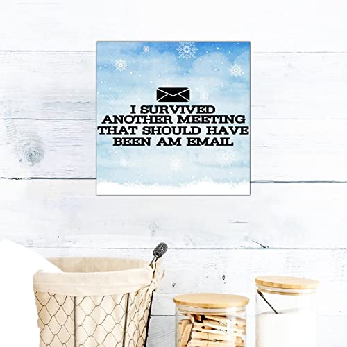 Plaque murale vintage en bois deco bureau drole 30x30 - 7