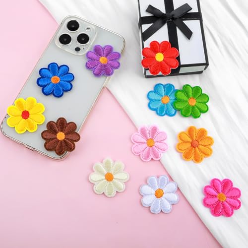 Xinjoduz 586197_1_U309LABS 24Pcs Flower Iron On Patches Cute Flower Applique Patch Sew On Flower Applique Embroidery Patch For Skirts Shoes Shirts Socks Backpacks Envelopes Diy Crafts Girls Women thumb #3