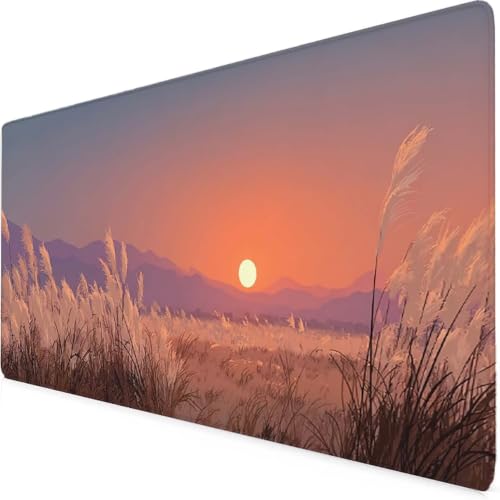 Tapis de souris XXL rose coucher de soleil de 1200x600mm pour l'aménagement de votre bureau