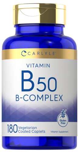 Carlyle Vitamin B50 Complex | 180 Vegetarian Caplets