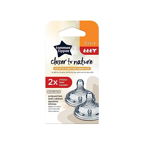 Tommee Tippee 52203630 Closer To Nature Added Cereal Flow Baby Bottle Nipples thumb #6
