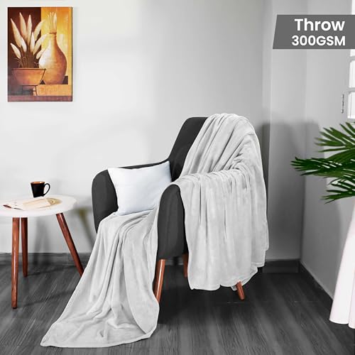 Image of Utopia Bedding Fleece Blanket Throw Size White 300GSM Luxury Anti-Static Fuzzy Soft Microfiber Blanket for Couch, Sofa and Bed (50x60 Inch)