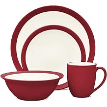 Noritake Colorwave Raspberry 4-Piece Curve Place Setting, Service for 1