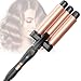 Piastra Onde per Capelli - BESTOPE PRO Ferro Arricciacapelli 3 Tubi Piastra Capelli Onde Ceramica Calore Rapido Ferro per Capelli Onde per Capelli Lunghi e Corti