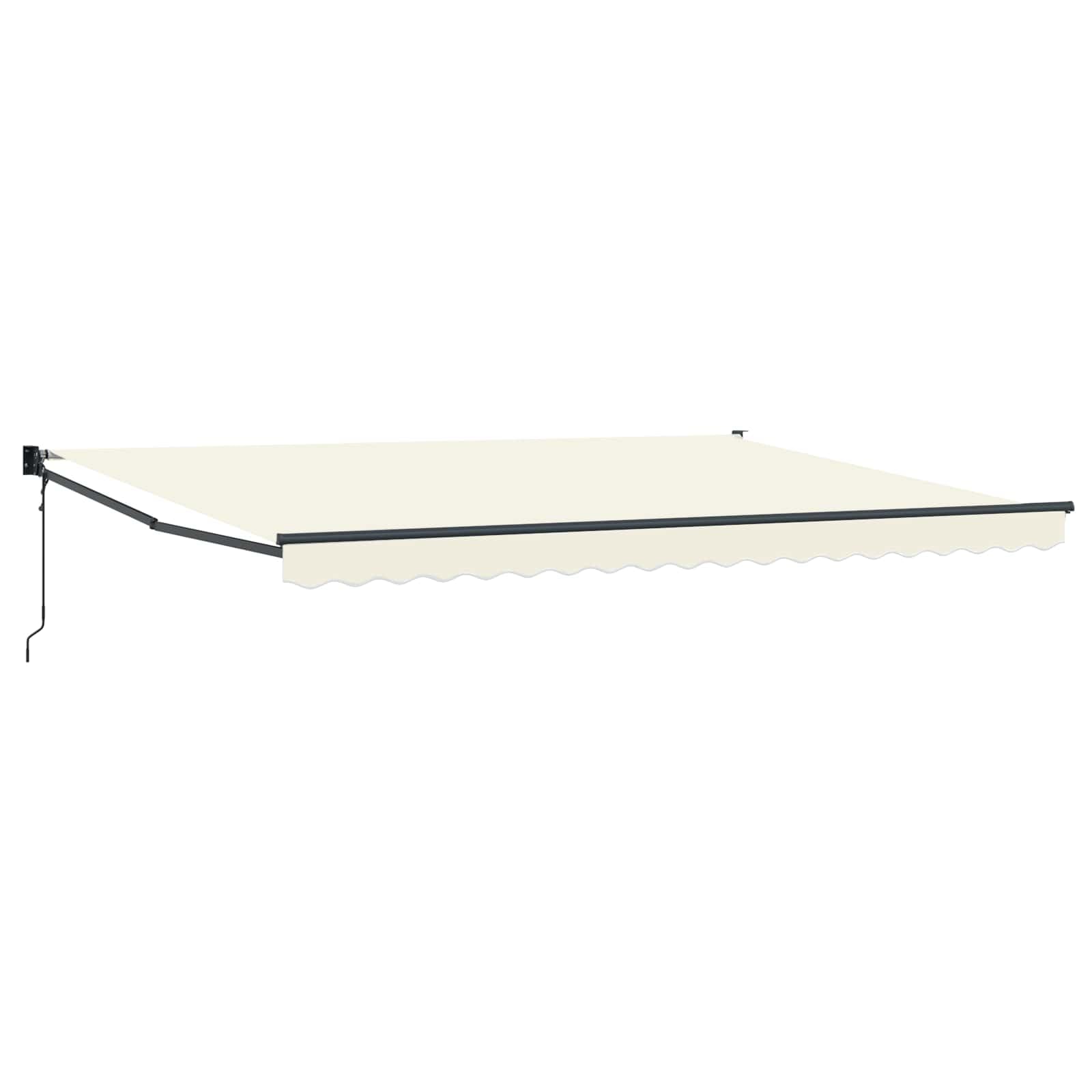 Store auvent rétractable électrique 4x2m en aluminium avec toile polyester crème
