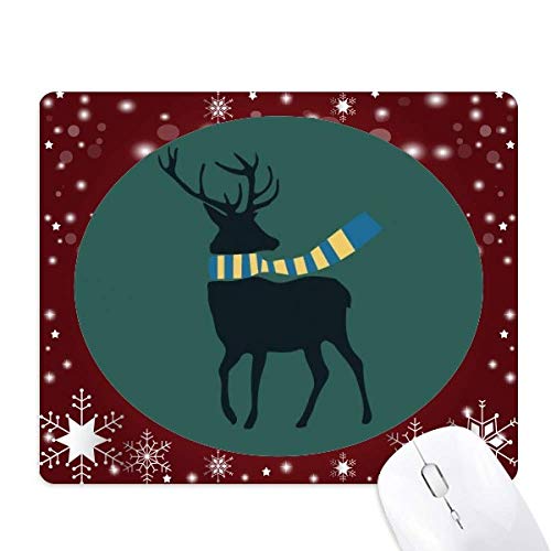 Tapis de souris d'hiver antidérapant flocon de neige festival de Noël