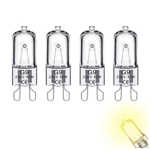 Recitem G9 Backofenlampe 40W 500 Grad Halogen Dimmbar | 230V, 500°C Hitzebeständig | Warmweiß 2700K für Backofen, Kühlschrank, Mikrowelle, Dunstabzugshaube | Glühbirne Backofen (4)
