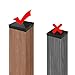 BE-TOOL 8PCS Aluminum Post Caps, Black Matte, Pyramid Decorative Covers Fit 3.5x3.5in Actual Wood Fence, Deck, Corridor Posts
