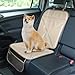 Viaviat Car Seat Protector Leather Waterproof Child Safety Seat Protector Cover with Thick Pad and 2 Large Pockets Durable Kick Mat for All Auto Seat (Beige)