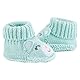 LACOFIA 2 Paare Neugeborene Gestrickt Babyschuhe Weiche Baby Jungen Mädchen Stiefeletten 0-3 Monate Grüner Fuchs+Weiße Katze