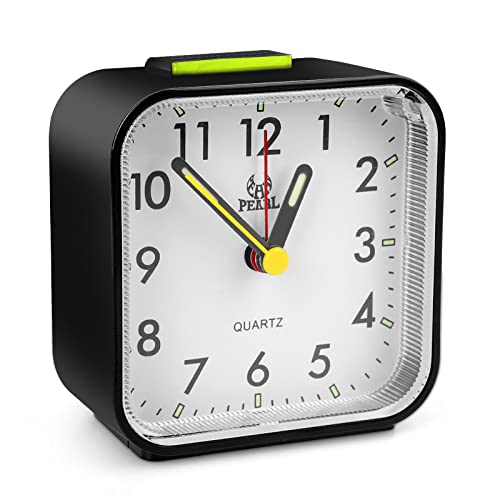Despertadores Analogicos EEEKit Reloj Despertador Analógico Silencioso, Reloj Despertador De Viaje Sin Tictac, Pequeño Reloj De Sobremesa con...