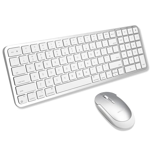 Macally Bluetooth Mac Keyboard and Mouse (Compact, Multi...