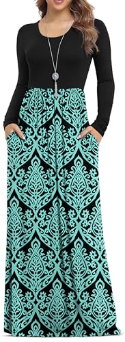 Image of VIISHOW Women's Long Sleeve Loose Plain Maxi Dresses Casual Long Dresses with Pockets