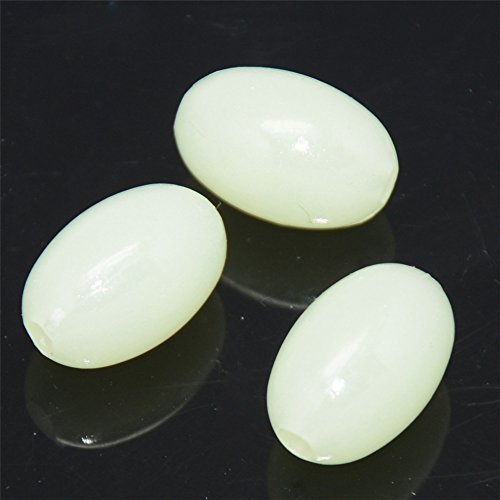 200pcs 7.5mm x 11mm Oval Hard Luminous Beads Pearl Fishing Lure Bait Accessoires Fishing Tackle Sea Fishing Tool DIY Adornment - Thumbnail 3